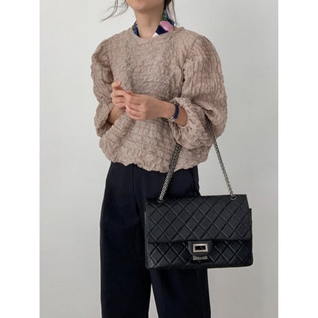 puff sleeves shirring blouse /3color　un1297