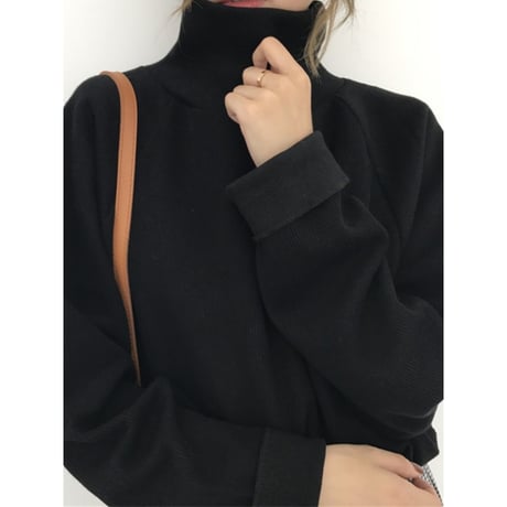 high neck rib knit /2color　un1309