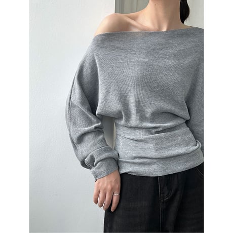 one shoulder knit /6color　un1691