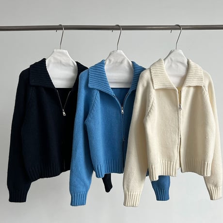 turtleneck zip sweater /3color　un1692