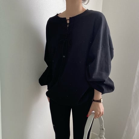 lace-up tops /2color　un1067