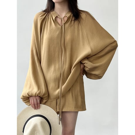 balloon sleeve relaxed setup　/3color　un2084