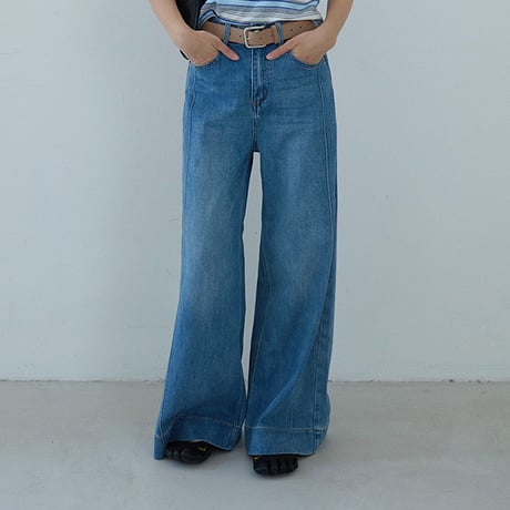 wide leg denim pants　un1942