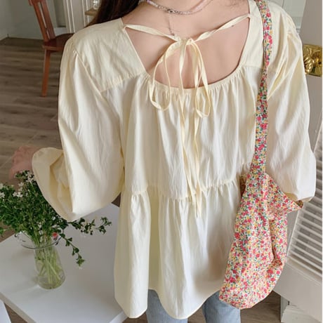 gathered tunic blouse　/3color　un1757