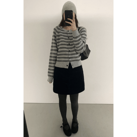 striped cardigan /3color　un1638