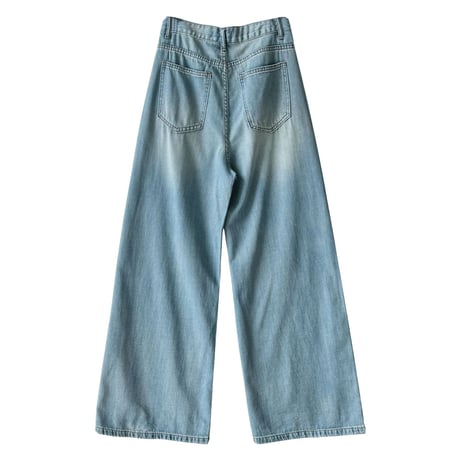 damage wide denim pants　un2026
