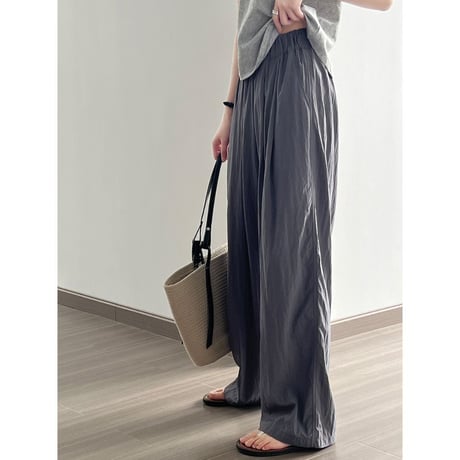 gather relaxed pants /4color　un1115