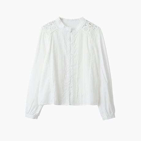 lace pintuck blouse　un1784