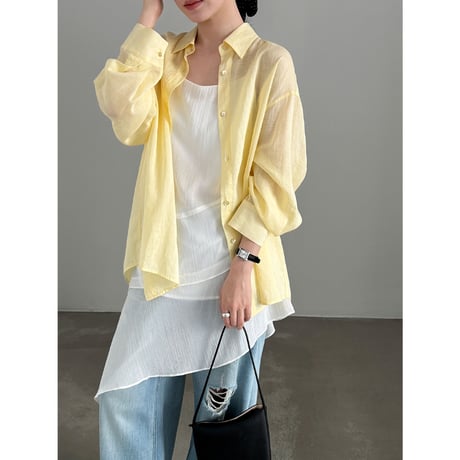sheer asymmetry camisole　/2color　un2050