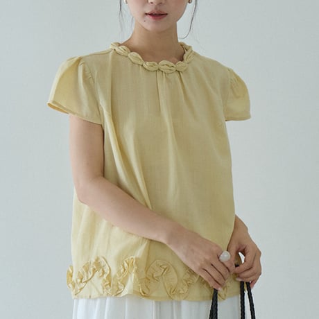 petal collar blouse　/2color　un2072