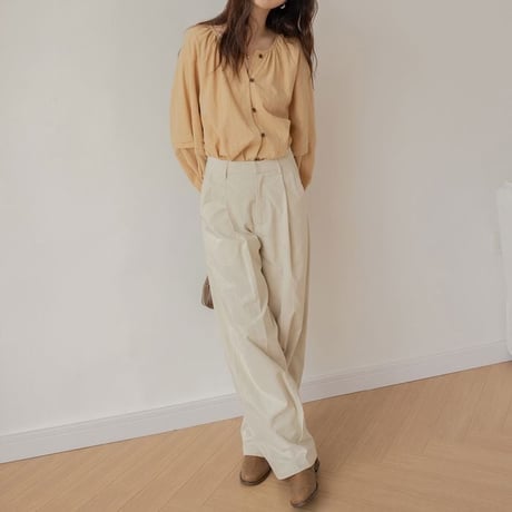 baloon sleave blouse /2color　un1057