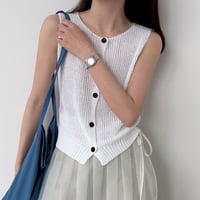button knit vest top　/4color　un1996
