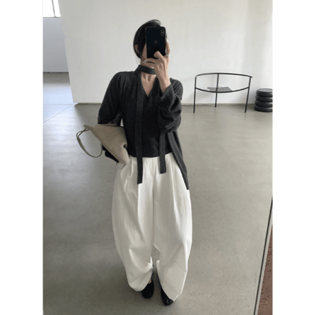 two-piece loose cardigan /2color　un1642