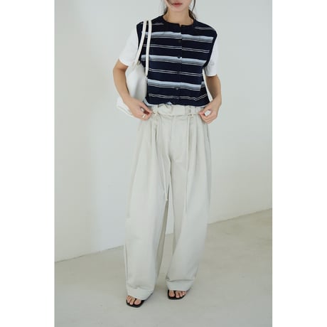stripe knit T-shirt　/2color  un1773