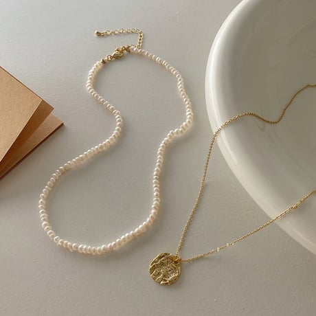 two-piece pearl necklace　un1211