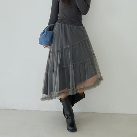 mist tulle skirt　/2color  un1783
