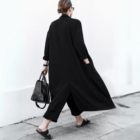 big silhouette tailored collar gown　un1287