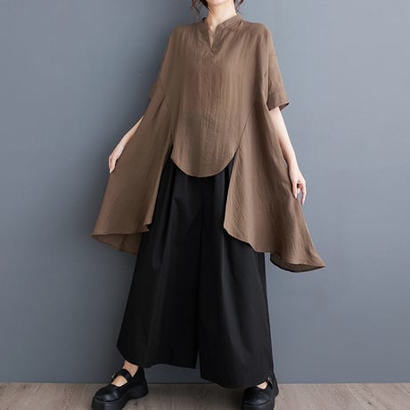 asymmetrical blouse　/4color　un1764