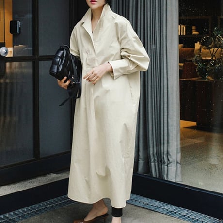 long shirt one piece /2color　un1103