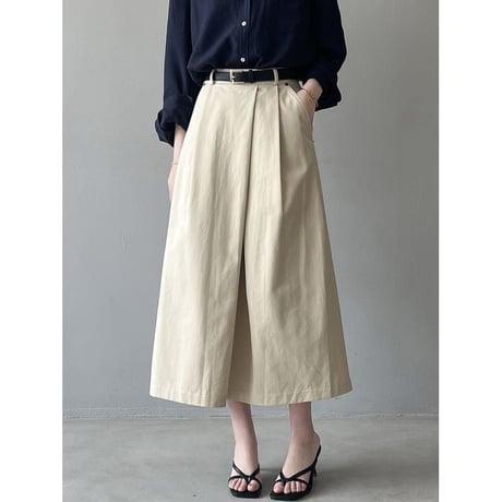 a-line tuck skirt /2color　un1139