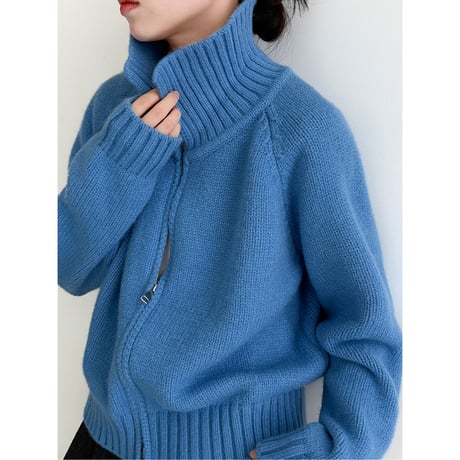 turtleneck zip sweater /3color　un1692