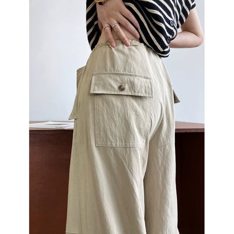 casual wide caego  pants /2color　un1150