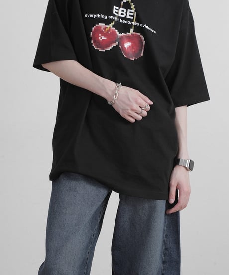 EBE-061-BLK / cherry big tee