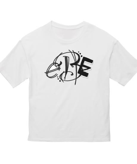 EBE-062-WHT / drawing logo big tee