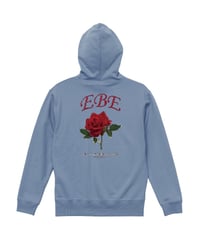 EBE-053-BLU / rose zip hoodie