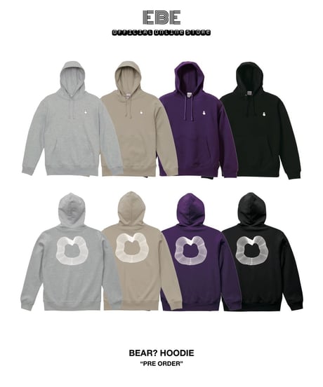 EBE-049-BGE / Blur Bear hoodie