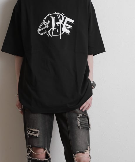 EBE-062-BLK / drawing logo big tee