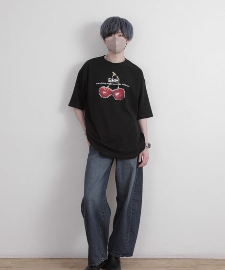 EBE-061-BLK / cherry big tee
