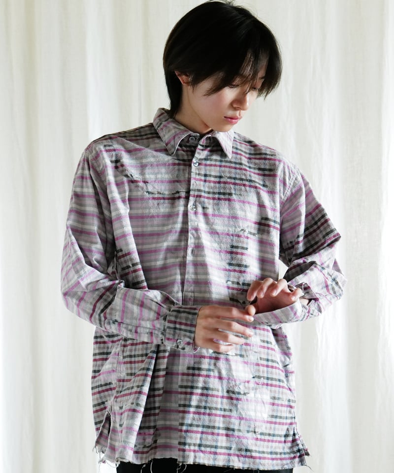 色褪せチェックネルシャツ | fluke