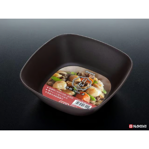 茶道具 鉢 日和 角鉢 16cm 茶 120入りセット | 均一雑貨卸売り価格ストア