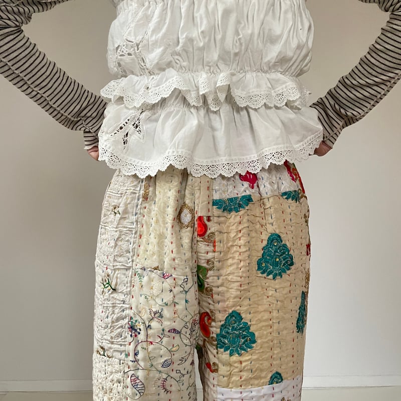 yuruly＊パッチワークリメイクパンツ yuruly＊パッチワークリメイクパンツ リメイク パッチワーク