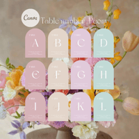 【Canva】Tablenumber -peony-