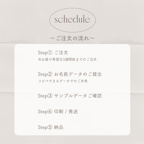 Name card ＆ Menu set