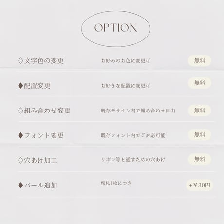 Name card -oval-