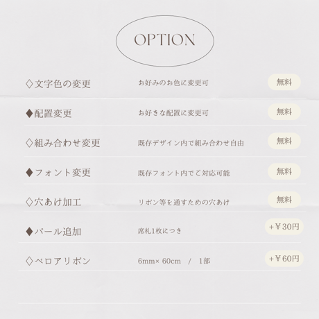 Name card ＆ Menu set