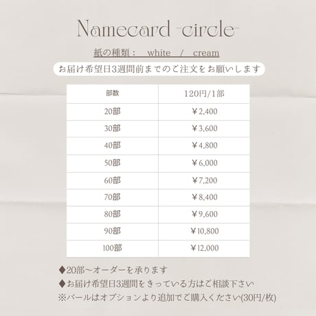 Name card -circle-