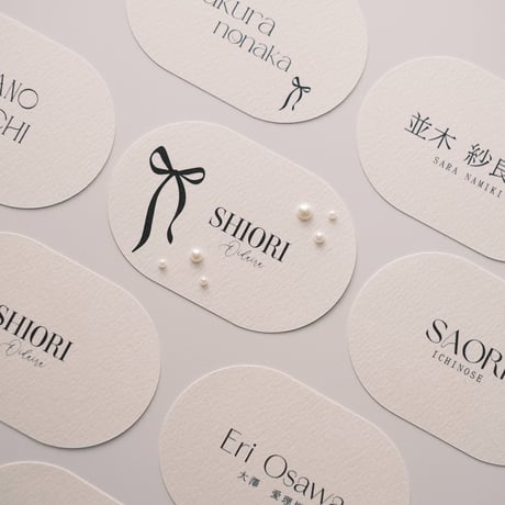 Name card -oval-