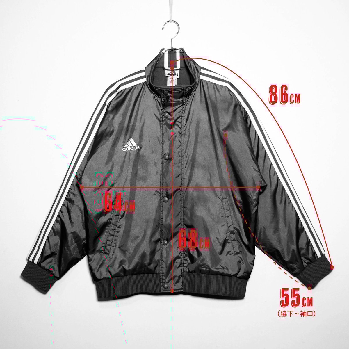 USED【 adidas 】90sナイロンジャケット／MENS：L（送料込）［BSF-O］ |