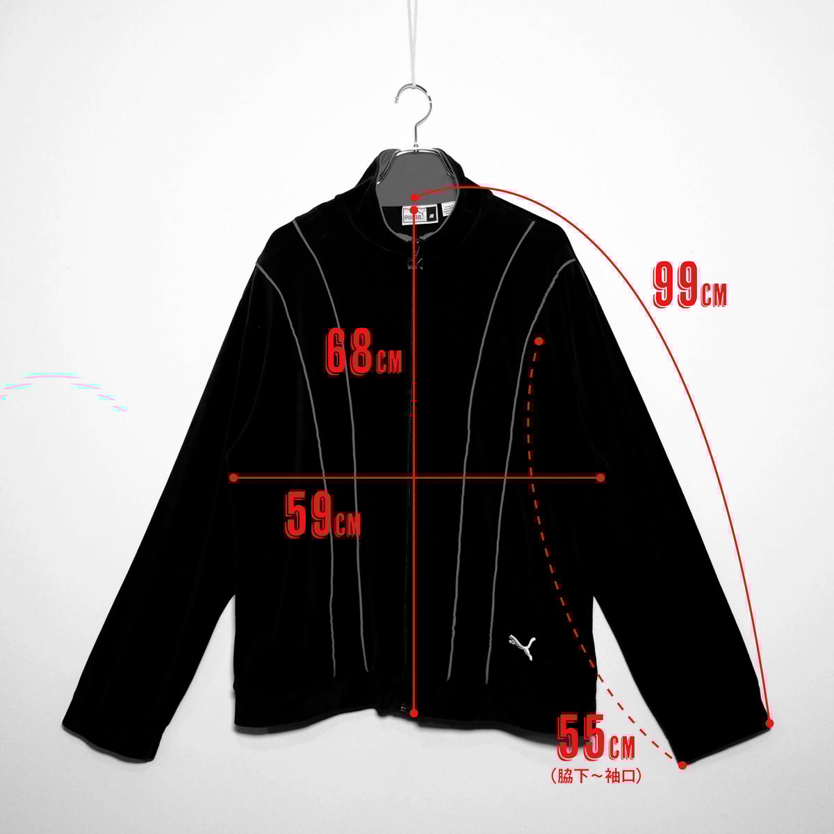 USED【 PUMA 】ベロアトラックジャケット／MENS：M〜L（送料込）［BSF