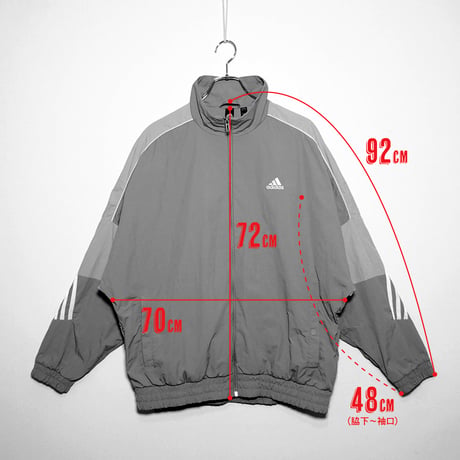 USED【 adidas 】ナイロンジャケット／MENS：XL（送料込）［BSF-O］