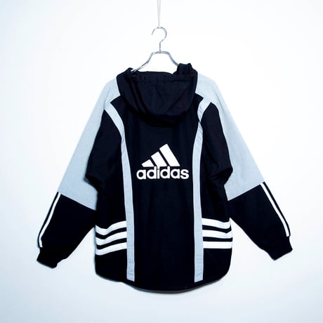 USED【 adidas 】90sプルオーバーパーカー／MENS：L（送料込）［BSF-O］