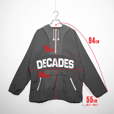 USED【 DECADES 】アノラックパーカー／MENS：L〜XL（送料込）［BSF-O］