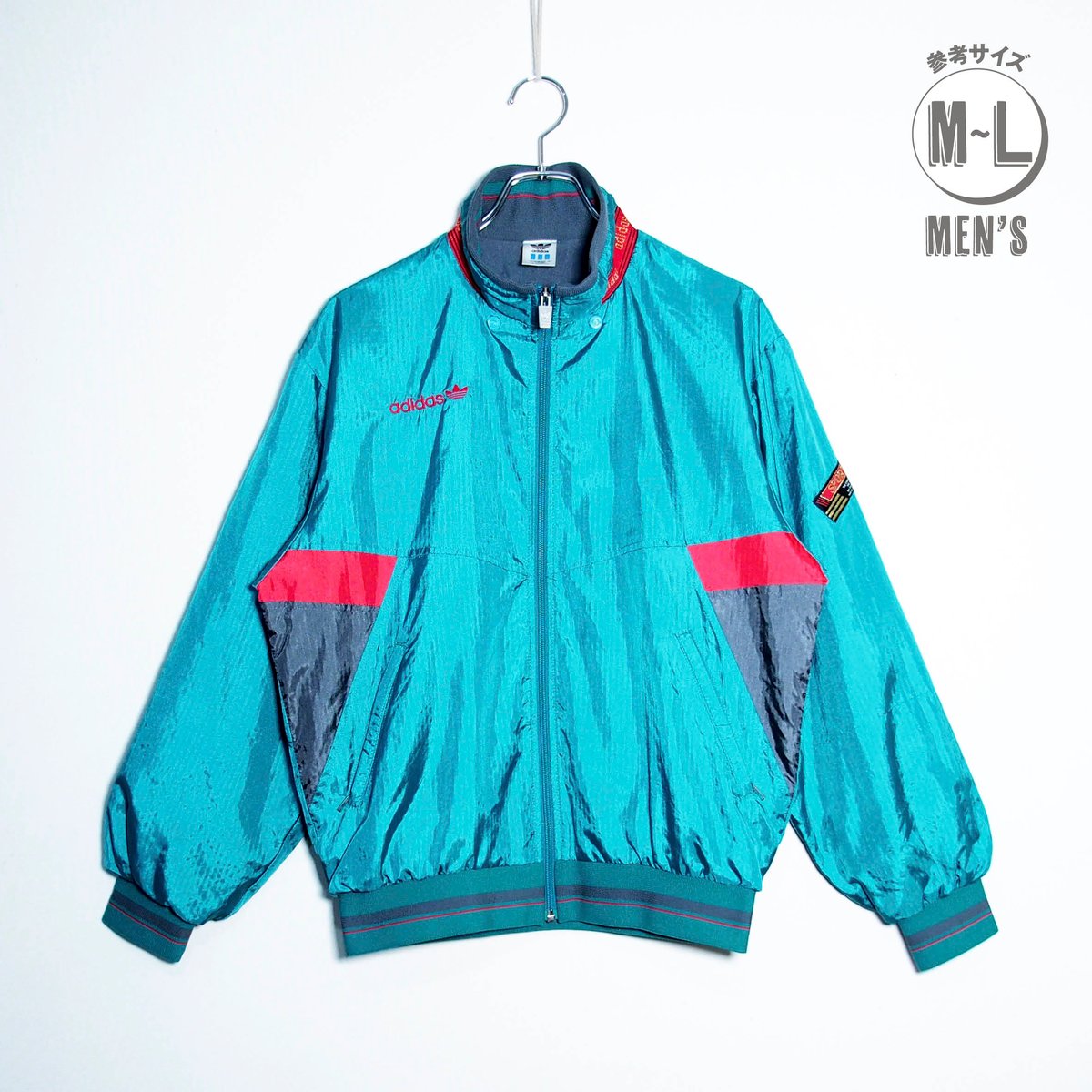 adidas Originals デサント社製 ダウンジャケット 90s USED【 adidas 】90sトラックジャケット／LADIES：S（送料込