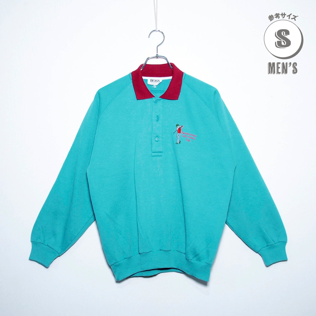 USED【 HUGO BOSS SPORTS 】エリつきスウェットシャツ／MENS：S