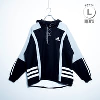 USED【 adidas 】90sプルオーバーパーカー／MENS：L（送料込）［BSF-O］