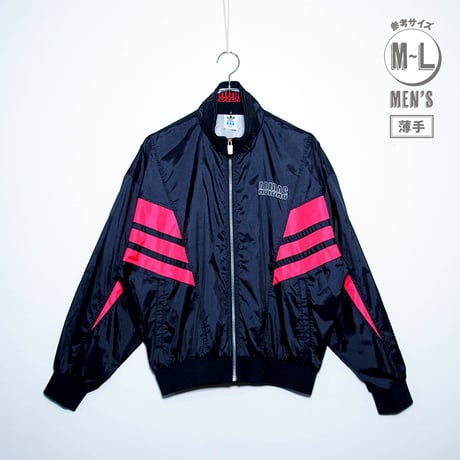 USED【 adidas 】90sナイロンジャケット（デサント製）／MENS：M〜L（送料込）［BSF-O］